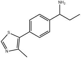 1-(4-(4-methylthiazol-5-yl)phenyl)propan-1-amine 结构式