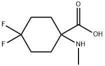 Cyclohexanecarboxylic acid, 4,4-difluoro-1-(methylamino)- 结构式