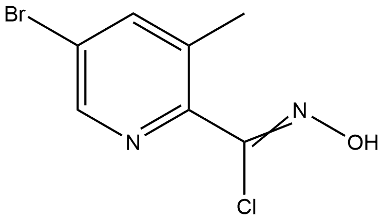 5-溴-N-羟基-3-甲基吡啶-2-亚氨代甲酰氯 结构式