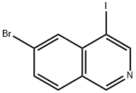 6-溴-4-碘异喹啉 结构式