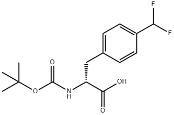 D-Phenylalanine, 4-(difluoromethyl)-N-[(1,1-dimethylethoxy)carbonyl]- 结构式
