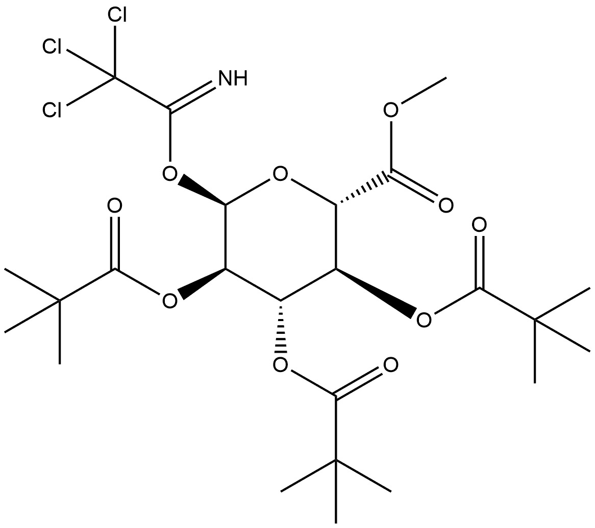 2,3,4-三-O-新戊酰基-Α-D-吡喃葡萄糖醛酸甲酯 结构式