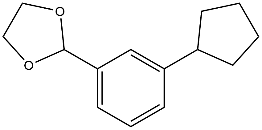 1,3-Dioxolane, 2-(3-cyclopentylphenyl)- 结构式