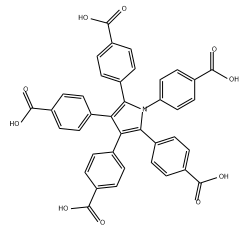 1,2,3,4,5-五(4-羧基苯基)吡咯 结构式