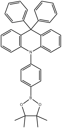 Acridine, 9,10-dihydro-9,9-diphenyl-10-[4-(4,4,5,5-tetramethyl-1,3,2-dioxaborolan-2-yl)phenyl]- 结构式