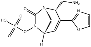 1,6-Diazabicyclo[3.2.1]oct-3-en-7-one, 2-(aminomethyl)-3-(2-oxazolyl)-6-(sulfooxy)-,(1R,2S,5R)- 结构式