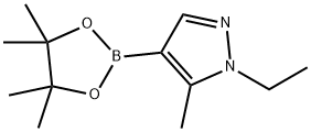 1-乙基-5-甲基-4-(4,4,5,5-四甲基-1,3,2-二氧硼杂环戊烷-2-基)-1H-吡唑 结构式