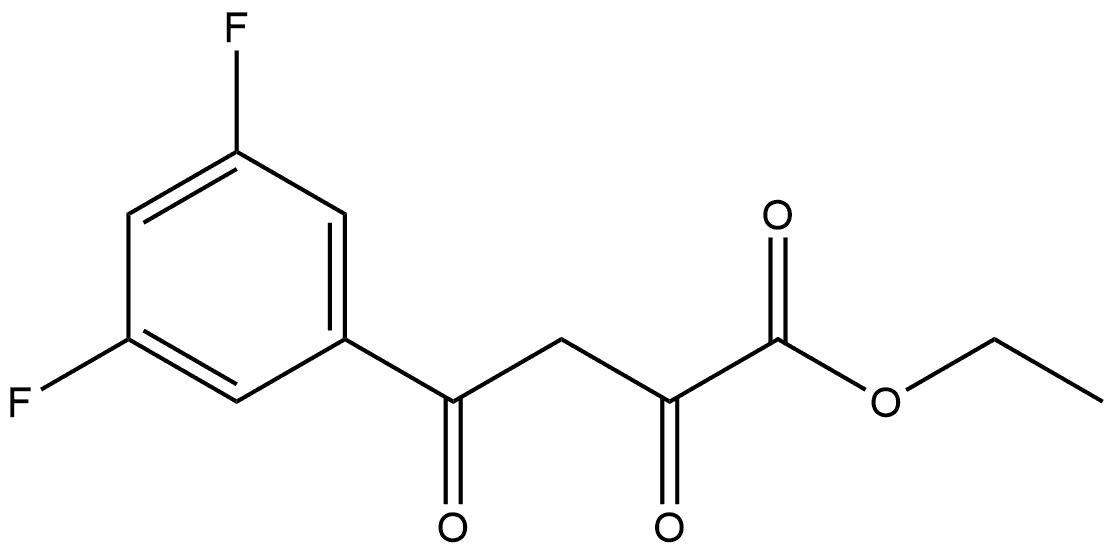 4-(3,5-二氟苯基)-2,4-二氧代丁酸乙酯 结构式