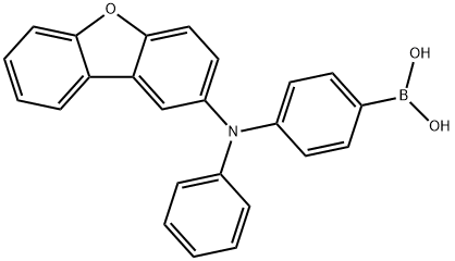 N-(苯基)-N-(2-二苯并呋喃基)-4-氨基苯硼酸 结构式