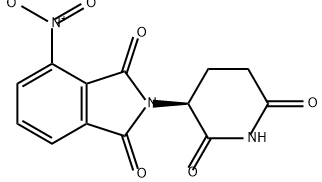 1H-Isoindole-1,3(2H)-dione, 2-[(3S)-2,6-dioxo-3-piperidinyl]-4-nitro- 结构式
