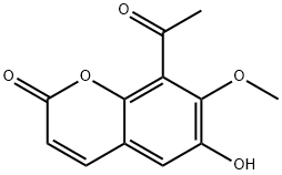 2H-1-Benzopyran-2-one, 8-acetyl-6-hydroxy-7-methoxy- 结构式