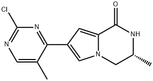 Pyrrolo[1,2-a]pyrazin-1(2H)-one, 7-(2-chloro-5-methyl-4-pyrimidinyl)-3,4-dihydro-3-methyl-, (3R)- 结构式