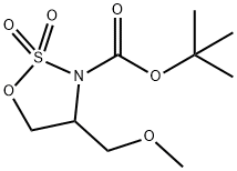 1,2,3-Oxathiazolidine-3-carboxylic acid, 4-(methoxymethyl)-, 1,1-dimethylethyl ester, 2,2-dioxide 结构式
