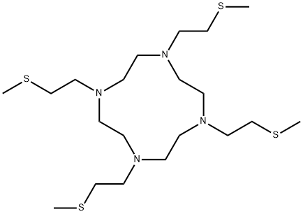 1,4,7,10-四(2-(甲硫基)乙基)-1,4,7,10-四氮杂环十二烷 结构式