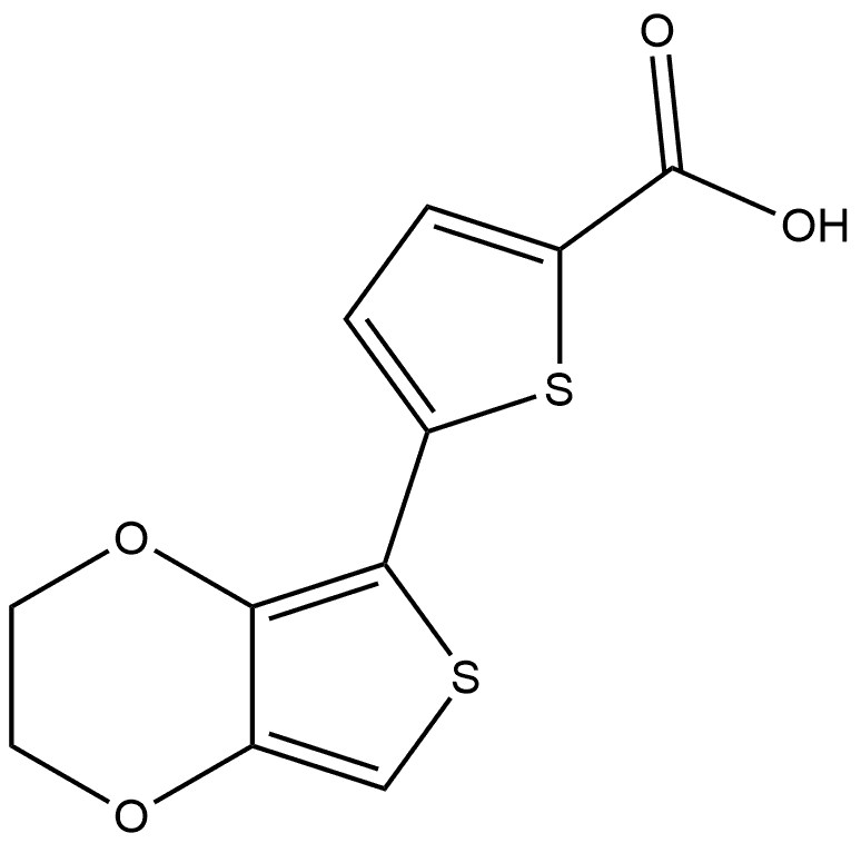 5-(2,3-Dihydrothieno[3,4-b]-1,4-dioxin-5-yl)-2-thiophenecarboxylic acid 结构式