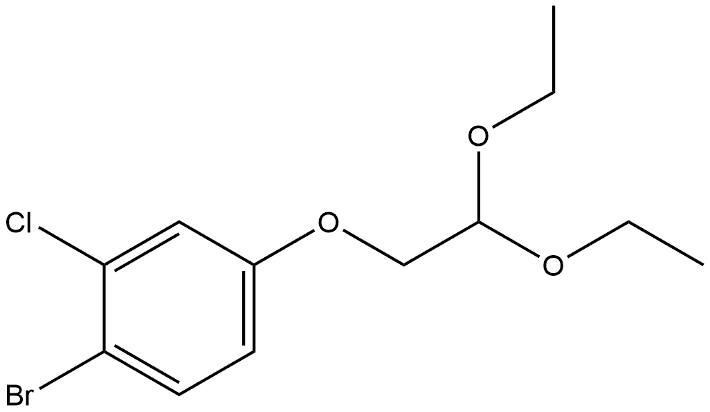 1-Bromo-2-chloro-4-(2,2-diethoxyethoxy)benzene 结构式