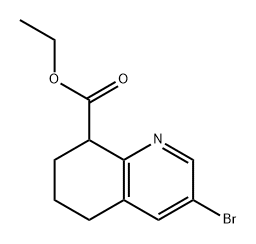 8-Quinolinecarboxylic acid, 3-bromo-5,6,7,8-tetrahydro-, ethyl ester 结构式