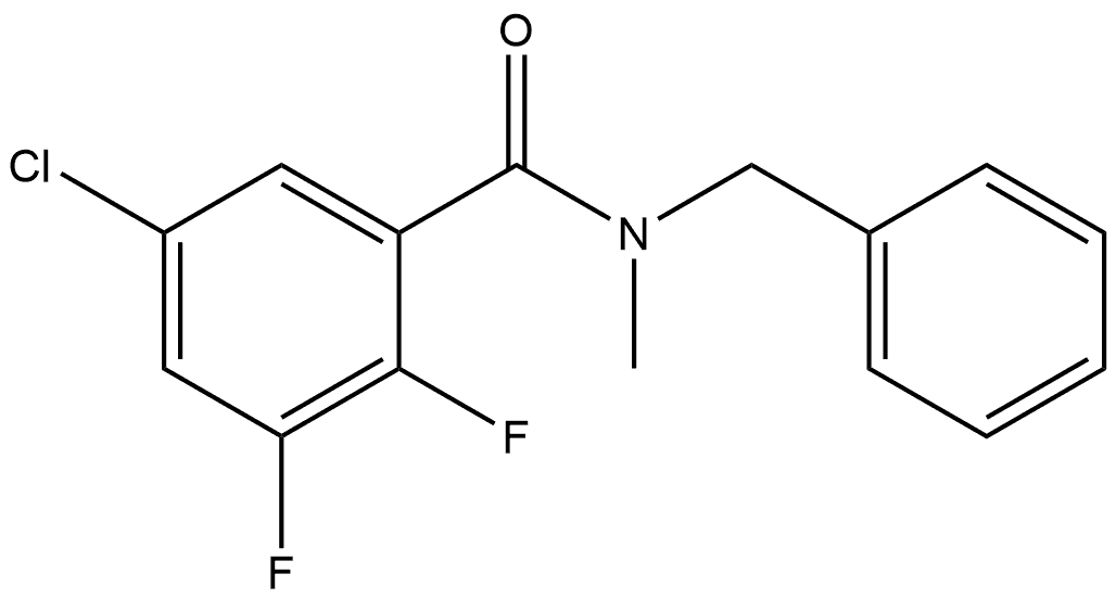 5-Chloro-2,3-difluoro-N-methyl-N-(phenylmethyl)benzamide 结构式