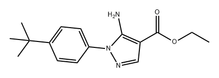 5-氨基-1-(4-叔丁基苯基)-1H-吡唑-4-羧酸乙酯 结构式