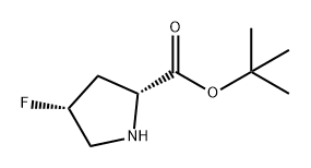 (2R,4R)-4-氟吡咯烷-2-羧酸叔丁酯 结构式