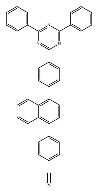 Benzonitrile, 4-[4-[4-(4,6-diphenyl-1,3,5-triazin-2-yl)phenyl]-1-naphthalenyl]- 结构式