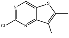 2-氯-7-碘-6-甲基硫噻吩[3,2-D]嘧啶 结构式