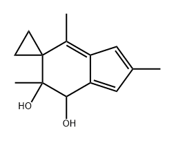 Spiro[cyclopropane-1,5'-[5H]indene]-6',7'-diol, 6',7'-dihydro-2',4',6'-trimethyl- 结构式