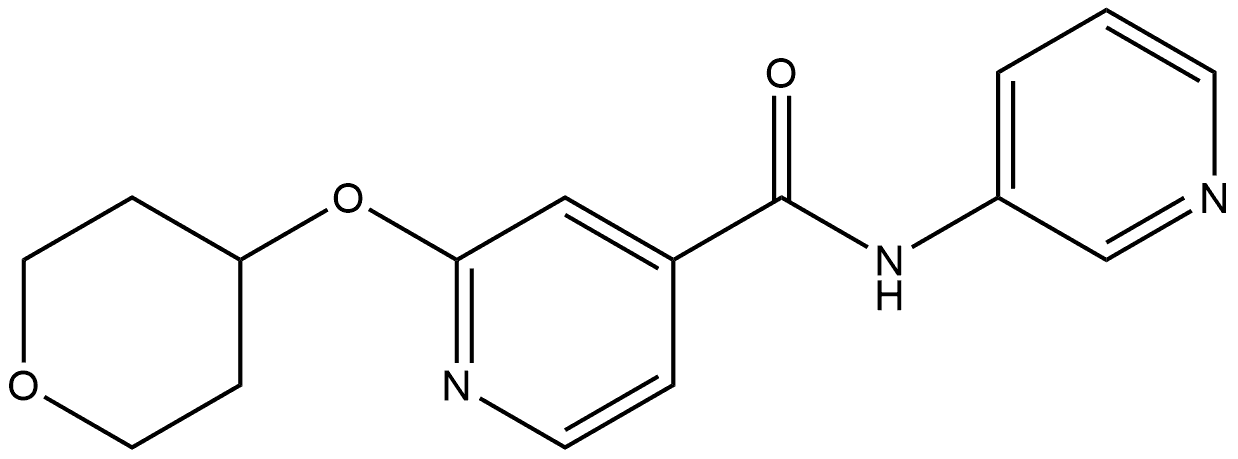 N-3-Pyridinyl-2-[(tetrahydro-2H-pyran-4-yl)oxy]-4-pyridinecarboxamide 结构式