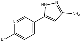 5-(6-Bromo-pyridin-3-yl)-2H-pyrazol-3-ylamine 结构式