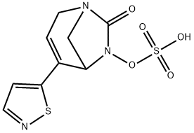 Sulfuric acid, mono[4-(5-isothiazolyl)-7-oxo-1,
6-diazabicyclo[3.2.1]oct-3-en-6-yl] ester 结构式