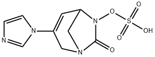 Sulfuric acid, mono[3-(1H-imidazol-1-yl)-7-
oxo-1,6-diazabicyclo[3.2.1]oct-3-en-6-yl] ester 结构式