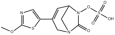 Sulfuric acid, mono[3-(2-methoxy-5-thiazolyl)-
7-oxo-1,6-diazabicyclo[3.2.1]oct-3-en-6-yl]
ester 结构式