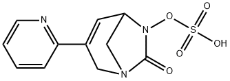 Sulfuric acid, mono[7-oxo-3-(2-pyridinyl)-1,6-
diazabicyclo[3.2.1]oct-3-en-6-yl] ester 结构式