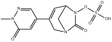 Sulfuric acid, mono[3-(1,6-dihydro-1-methyl-
6-oxo-4-pyridazinyl)-7-oxo-1,6-diazabicyclo
[3.2.1]oct-3-en-6-yl] ester 结构式