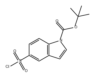 1H-Indole-1-carboxylic acid, 5-(chlorosulfonyl)-, 1,1-dimethylethyl ester 结构式