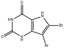 6,7-Dibromo-1H-pyrrolo[3,2-d]pyrimidine-2,4(3H,5H)-dione 结构式