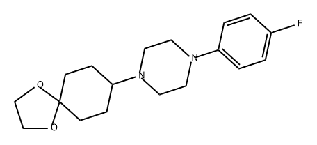 Piperazine, 1-(1,4-dioxaspiro[4.5]dec-8-yl)-4-(4-fluorophenyl)- 结构式