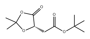 (S)-2-(2,2-二甲基-5-氧代-1,3-二氧戊环-4-基)乙酸叔丁酯 结构式