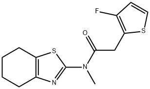 2-Thiopheneacetamide, 3-fluoro-N-methyl-N-(4,5,6,7-tetrahydro-2-benzothiazolyl)- 结构式