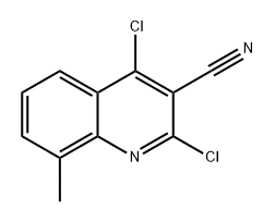 2,4-二氯-8-甲基喹啉-3-腈 结构式