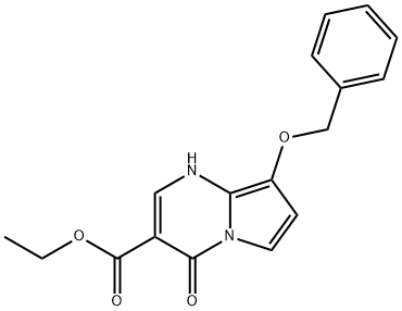 Ethyl 8-(benzyloxy)-4-oxo-1,4-dihydropyrrolo[1,2-a]pyrimidine-3-carboxylate 结构式