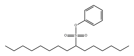 7-Pentadecanesulfonic acid phenyl ester 结构式