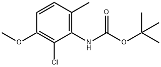 N-(2-氯-3-甲氧基-6-甲基苯基)氨基甲酸1,1-二甲基乙酯 结构式