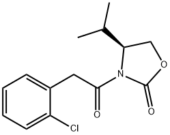 2-Oxazolidinone, 3-[2-(2-chlorophenyl)acetyl]-4-(1-methylethyl)-, (4S)- 结构式