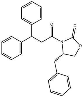 (S)-4-Benzyl-3-(3,3-diphenylpropanoyl)oxazolidin-2-one 结构式