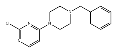 Pyrimidine, 2-chloro-4-[4-(phenylmethyl)-1-piperazinyl]- 结构式