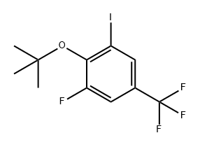 2-(叔丁氧基)-1-氟-3-碘-5-(三氟甲基)苯 结构式
