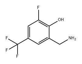 2-(氨基甲基)-6-氟-4-(三氟甲基)苯酚 结构式