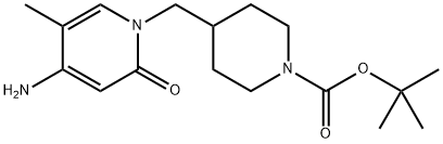 tert-butyl 4-((4-amino-5-methyl-2-oxopyridin-1(2H)-yl)methyl)piperidine-1-carboxylate 结构式