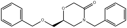 3-Morpholinone, 6-[(phenylmethoxy)methyl]-4-(phenylmethyl)-, (6S)- 结构式